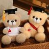 18cm Cute Stuffed Animal Doll Soft Graduation Bear Doll Creative Doctor Bear Plush Toy  Graduation
