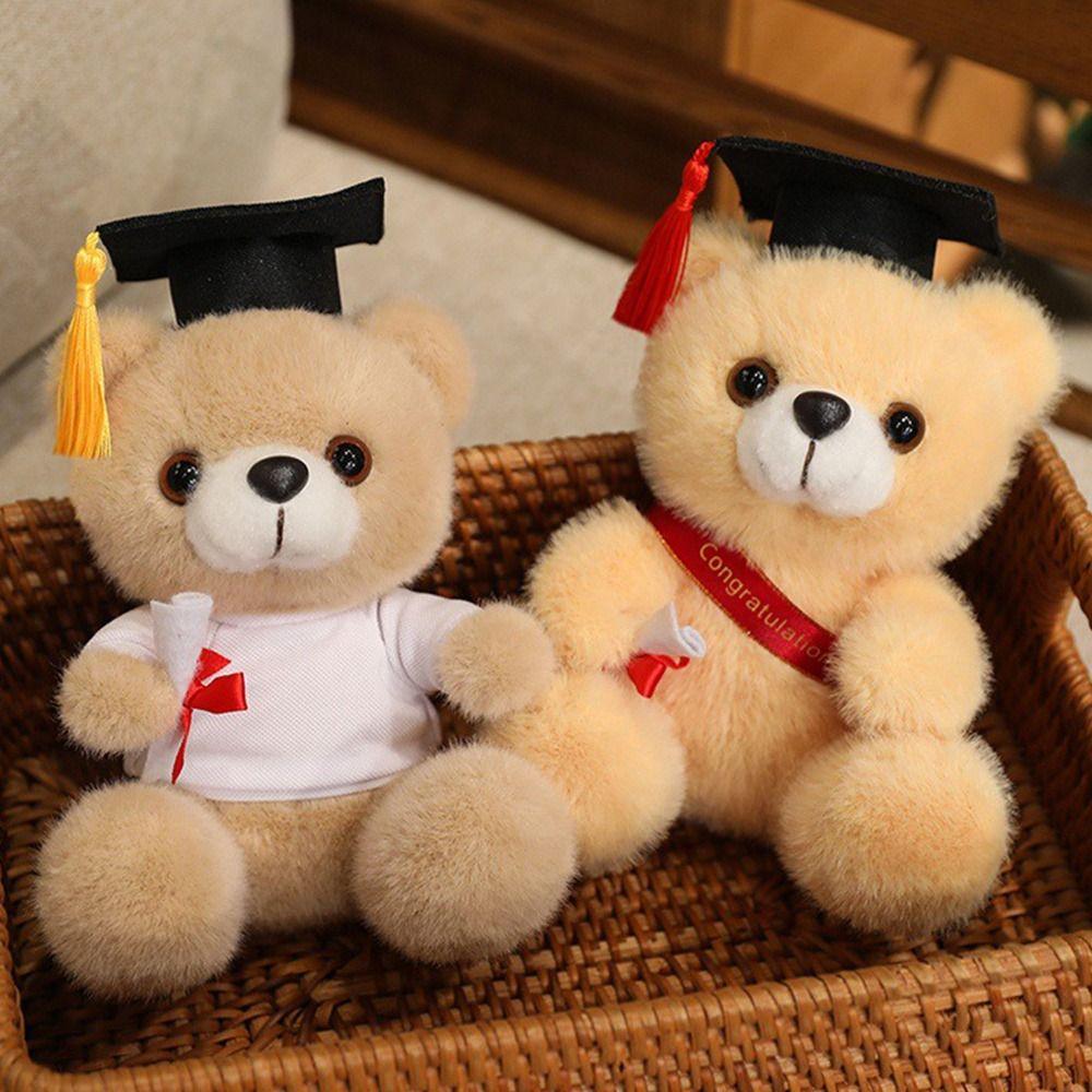 18cm Cute Stuffed Animal Doll Soft Graduation Bear Doll Creative Doctor Bear Plush Toy Graduation