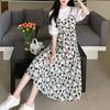 Gentle Wind Fake Two-piece Strap Dress New Year's Fat Mm Loose Tibetan Meat Floral Dress Children's Summer