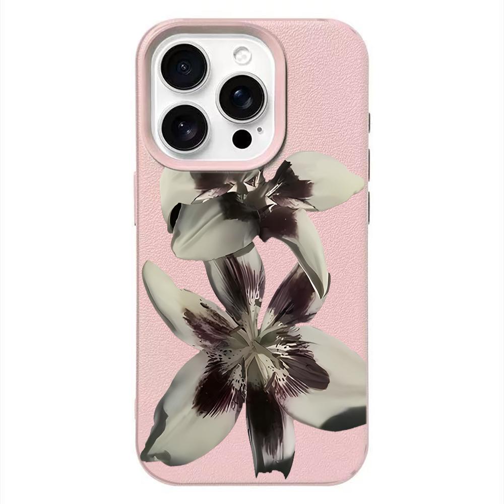 Pink Premium Flowers Phone Case For IPhone 17 Air 16 16E 15 14 13 12 11 Pro Max 16 15 14 Plus Phone Case Bumber Cover 16E 15 14