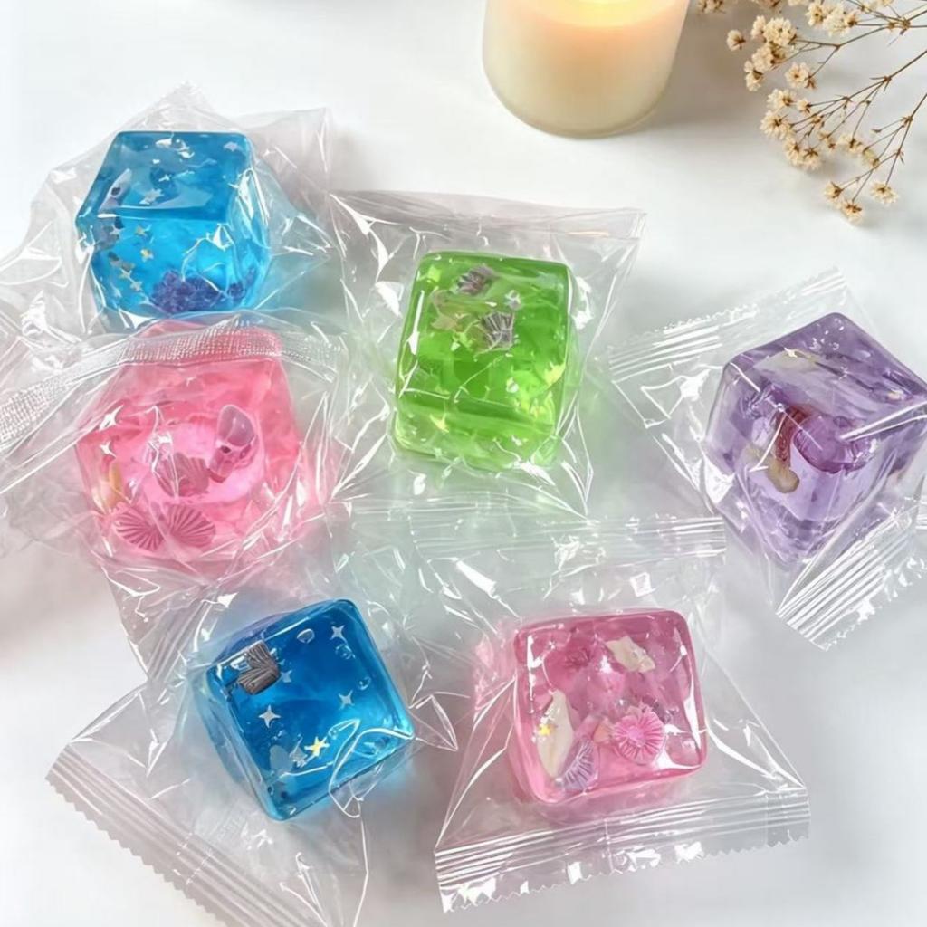 Ocean Shell 3D Water Cube Stress Relieving Toy Slow Rebound Palm Fidget Toy Gift for Girls