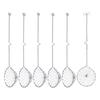 Pack of 6 High Quality Handmade Nonrust Steel Strainers Textured Grip and Hook Efficient Cooking Tasks