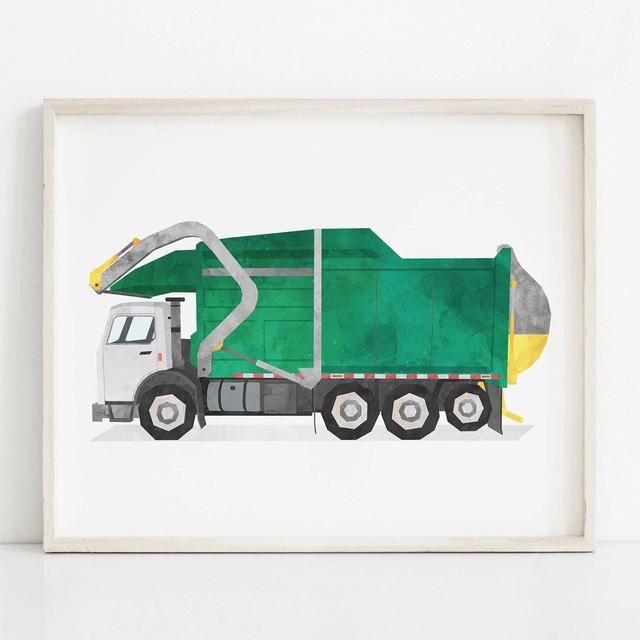 Nordic Style Engineering Vehicle Canvas Art Paintings Watercolor Poster and Prints Nursery Wall Art Picture for Home Decoration No Frame