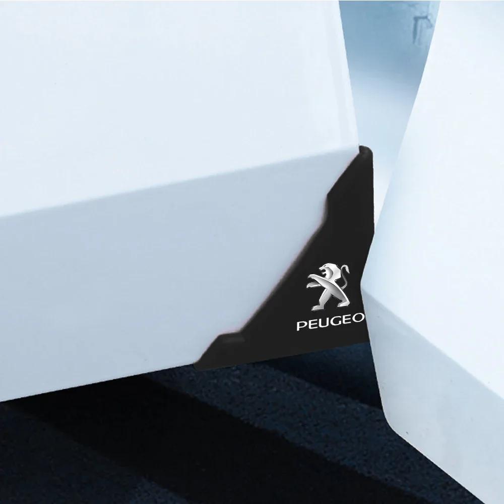 2026 Hot Car Sticker 2pcs Silicone Car Door Corner Anti-Scratch Protector Cover Accessories For Peugeot 206 308 307 208 207 3008