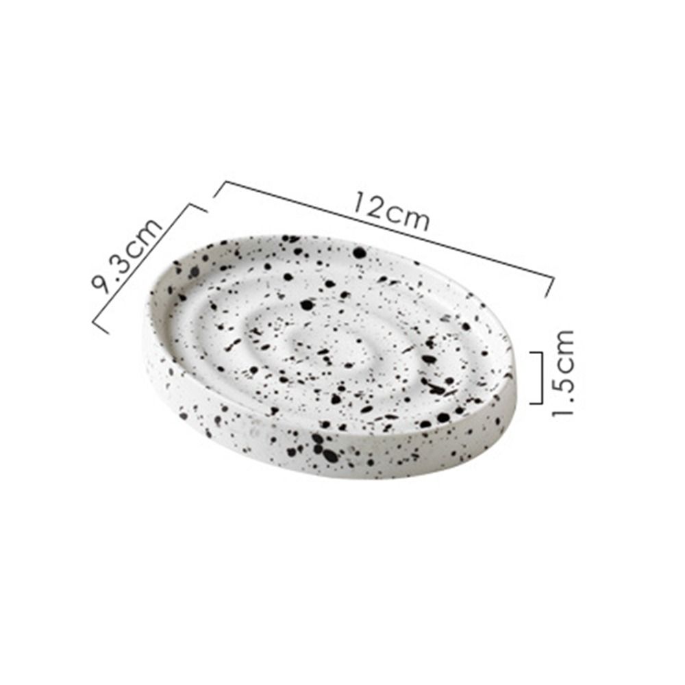 Desktop Shelving Ins Ceramic Soap Dish Nordic Solid Color Drain Rack European Style Simple Sink Surface Shelf Household