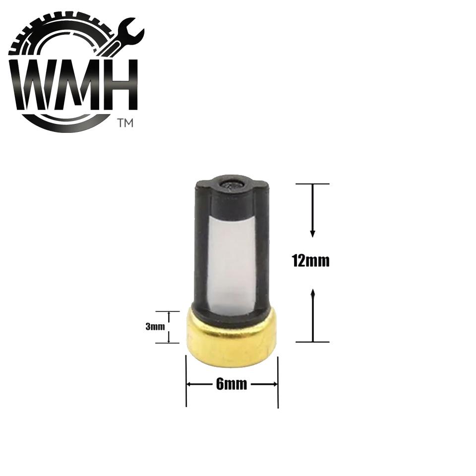 50/100/500/1000pcs Universal Fuel Injector Micro Filter 12*6*3mm Replacement Parts for Bosch Fuel Injectors Car Accessories Fuel System 2