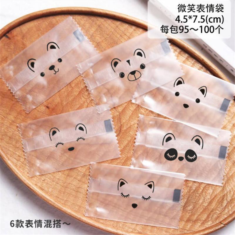 

100 шт. Мини прозрачные пакеты в виде маленьких снежинок с нугой, кнопки, кнопки, печенье, конфеты, закуски 4.5x7.5cm