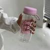 Lifting Rope Milk Water Bottles Transparent Drinking Water Bottle  Bubble Tea