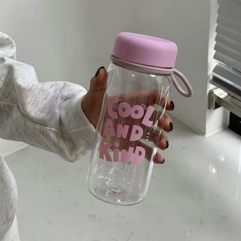 Lifting Rope Milk Water Bottles Transparent Drinking Water Bottle Bubble Tea