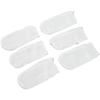 6pcs Baby Teeth Cleaning Gauze Finger Cover Milk Stain Removal Soft Hygiene Ring Buckle Oral Tongue Cleaner