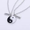 Fashion Black And White Gossip Bet Friend Necklace, Alloy Couple Necklace N156