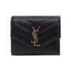 Classic Fashion Solid Color Logo Leather Wallet Women Wallet Black 692061-BOW01-1000