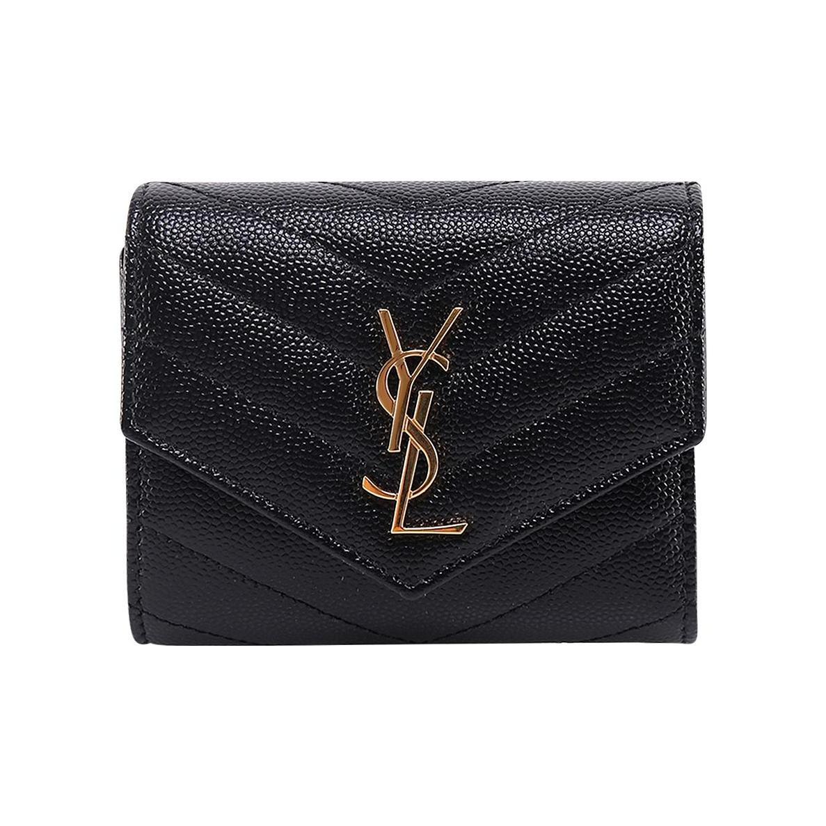 

Saint Laurent Classic Fashion Solid Color Logo Leather Wallet Women Wallet Black 692061-BOW01-1000 Box(Basic Set+Box)