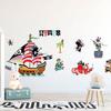 Wall Sticker - AMBIANCE STICKER - Pirate Animals - Multicolored - H60 X W90 Cm - Repositionable