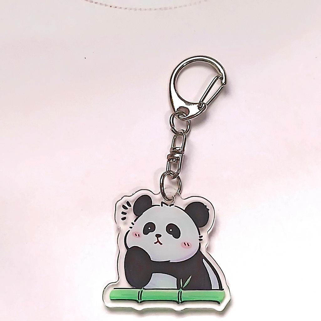 Acrylic Flat 2D Pendant - Multifunctional Hanging Ornament Holiday Car Interior Decoration Keychain Backpack Pendant,Panda Keychain Acrylic Pendant