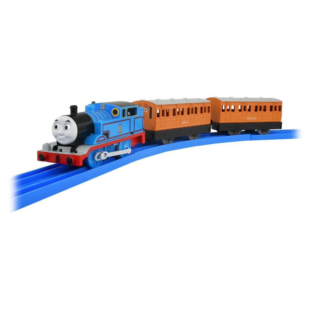Takara Tomy "Plarail Thomas the Tank Engine Basic Set" Train Toy for Ages 3 and Up, Meets Toy Safety Standards and ST Mark Certified