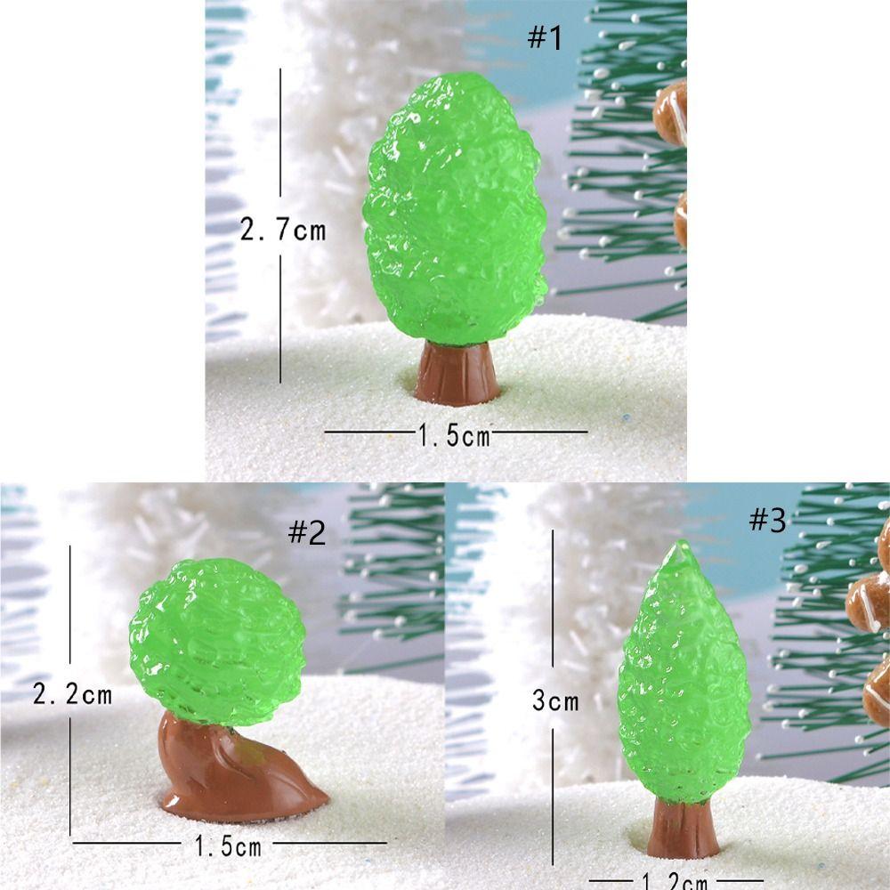 Cute Luminous Cartoon Small Tree Micro Landscape Gardening Ornament DIY Transparent Resin Accessory