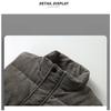 New Vest Jacket Men's Autumn Winter Warm Sleeveless Coat Stand Collar Padded Waistcoat Corduroy Work Wear Male Clothes 5XL