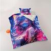 Comforter 2/3 Piece Set Set With 2D Fox Ear Girl Anime Print Pattern Set Includes And