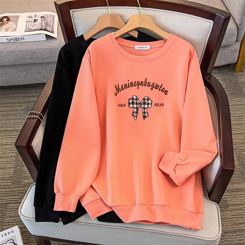 

Худи свободного кроя для полных на осень - 300 цзиней, размеры по груди 150/160/170 3XL чёрный