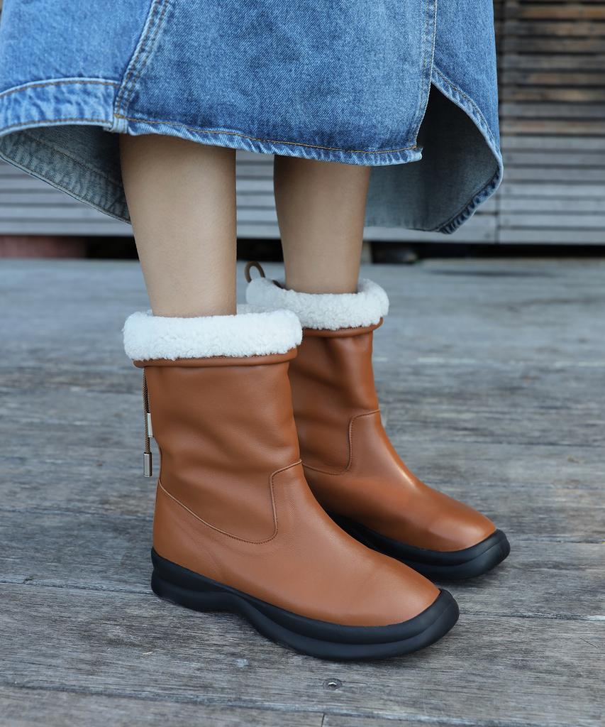 Moodnight Mild Mild Lamb Shearling Comfort Outsole Mid-Shoes - 2 Colors