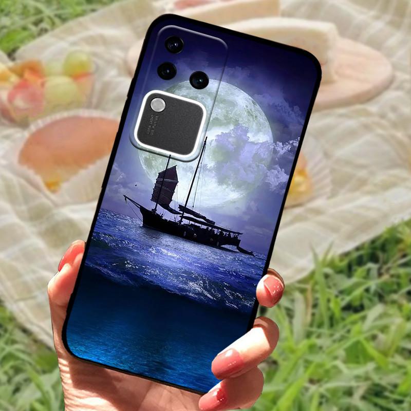 For Vivo V30 Pro Case For Vivo V30 Lite Shockproof Silicone Soft Marble Black Bumper Funda Coque for Vivo V30 V2318 Phone Shell