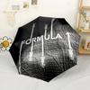 F1 Racing Marble Texture Automatic Umbrella Sturdy 8-Rib Shaft Lightweight for Outdoor Daily Use Vibrant Pattern Umbrella Wedding Party Gift