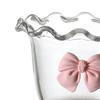 Glass Ice Cream Bowl Flower Shape Household Clear Serving Bowls Parfait Fruit Cup for Tea and