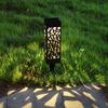 Solar Hollow Pattern LED Garden Pathway Lights with Light Control