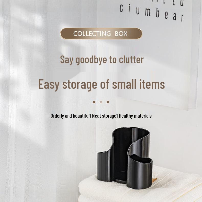 Multi-Purpose Cosmetic Swab and Toothpick Organizer for Vanity