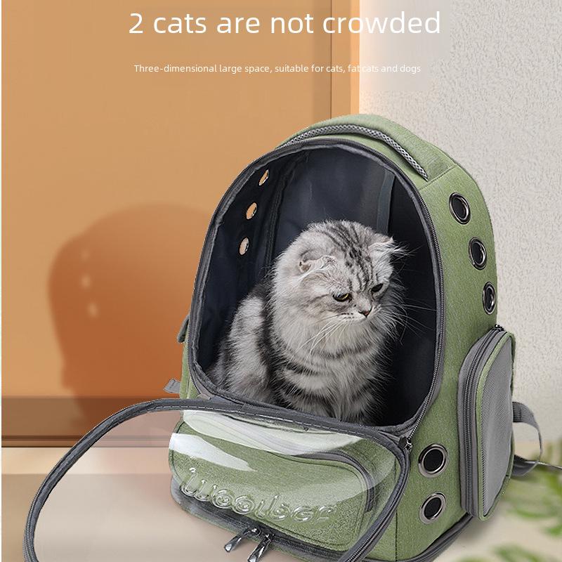 Large Capacity Transparent Pet Backpack - Breathable Space Capsule Design for Cats