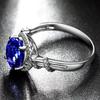 'S Fingerring Blauer Zirkonstein Stein Braut Hochzeit Anlass Fingerring Trendig Modisch Farbe Farbensammlung Party Event Damen Kette