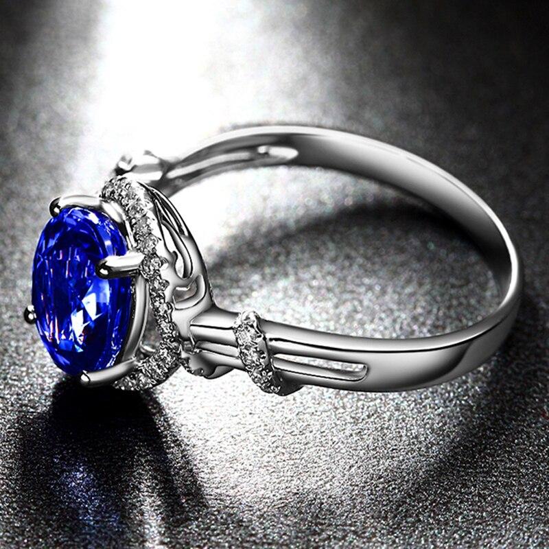 'S Fingerring Blauer Zirkonstein Stein Braut Hochzeit Anlass Fingerring Trendig Modisch Farbe Farbensammlung Party Event Damen Kette