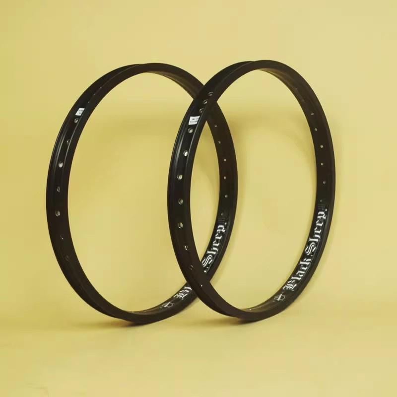 20 "BMX Bike Rim A Circle Double 36-Hole Action Street Knife Ring Black Rim