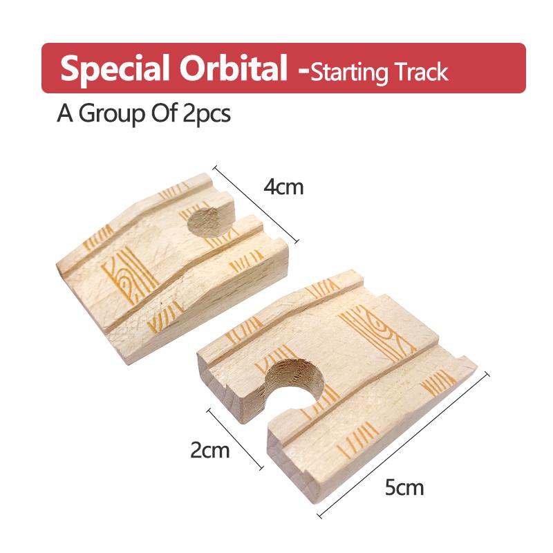 Wooden Small Train Starting Track Assembly Childrens Kit Magnetic Train Accessories Multi-Style Track Boys Toy Gift S24