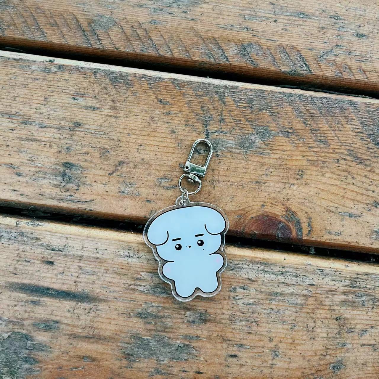 

Cartoon Keychain Pendant One Size білий