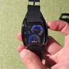 Men’s Fashion Quartz Wristwatch Sports Aviation LED Electronic Watch Fan Racing Dashboard Creative Male Digital Watch for Men