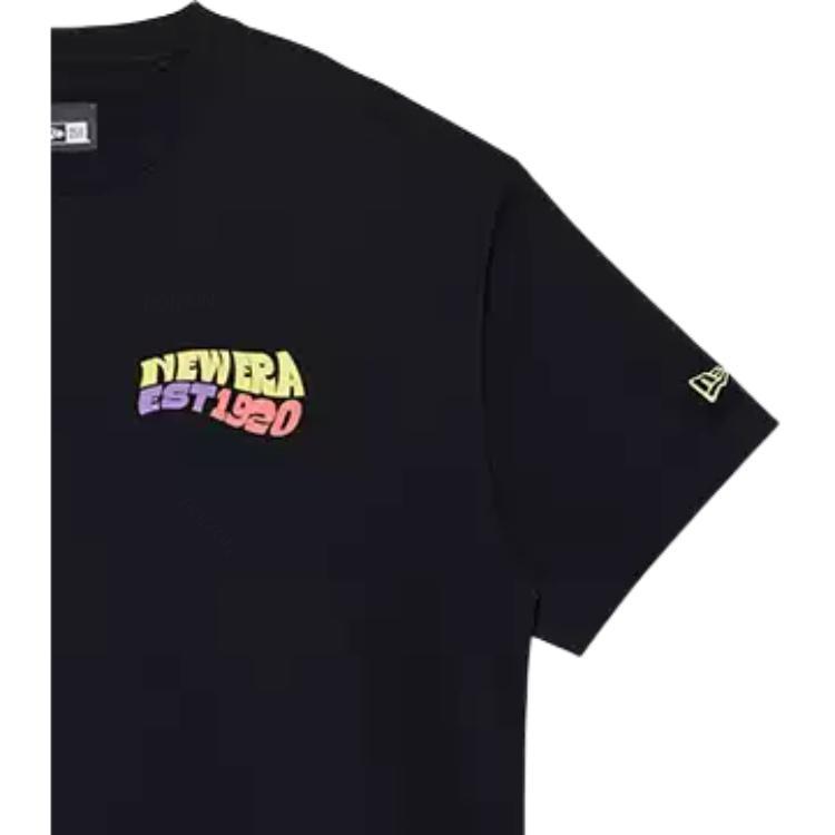 New Era SS22 Letter Logo Printed Crew Neck Pullover Short Sleeve T-Shirt Unisex T-Shirt Black 13282164