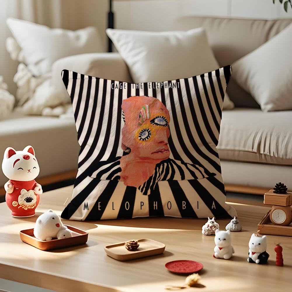 C-Cage The E-Elephant Cushion Cover Silky Short Plush With Invisible Zipper Dustproof Sofa Pillow Cover For Home Decor