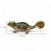 Small Vintage Gecko Figure Antique Brass Animal Statue Decor for Living Room Tea Desk Office Desktop Home Ornament