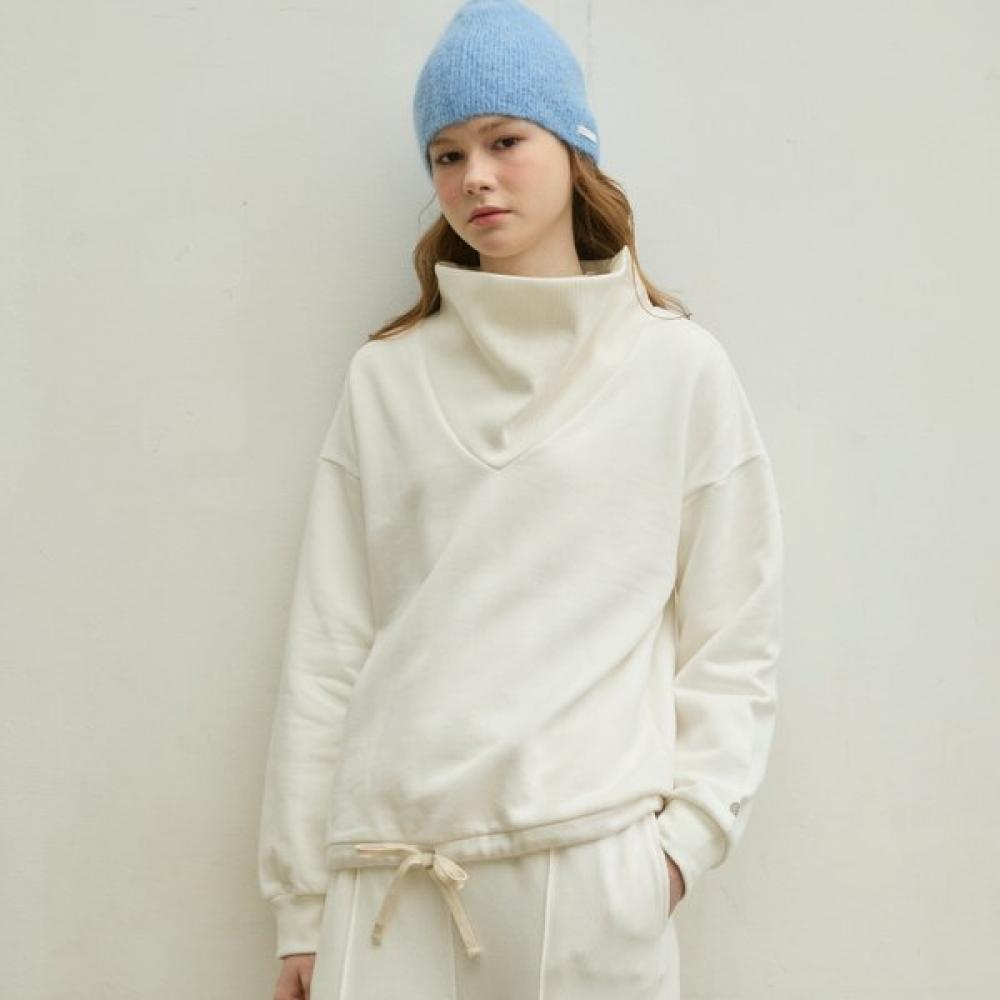 Lipbbam Cotton Double Soft Fleece Cowl Neck Top Ltw008