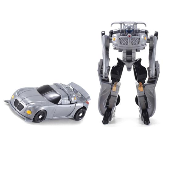 Mini Transformable Fighter Plane Car Model Deforming Robot Kids Toy Collectible