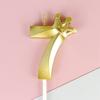 Crown Candle Birthday Decoration Sliver Gold Digital 0-9 Cake Topper Decoration Baby Shower and Anniversary Day Decor Supplies