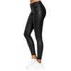Women Ladies Stretch Slim Leather Trousers Skinny Solid Tapered Bottom Pants Casual