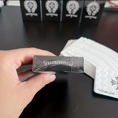 Playing Cards Set 1 Deck Black Cards and 80 Chips Box for Board Games