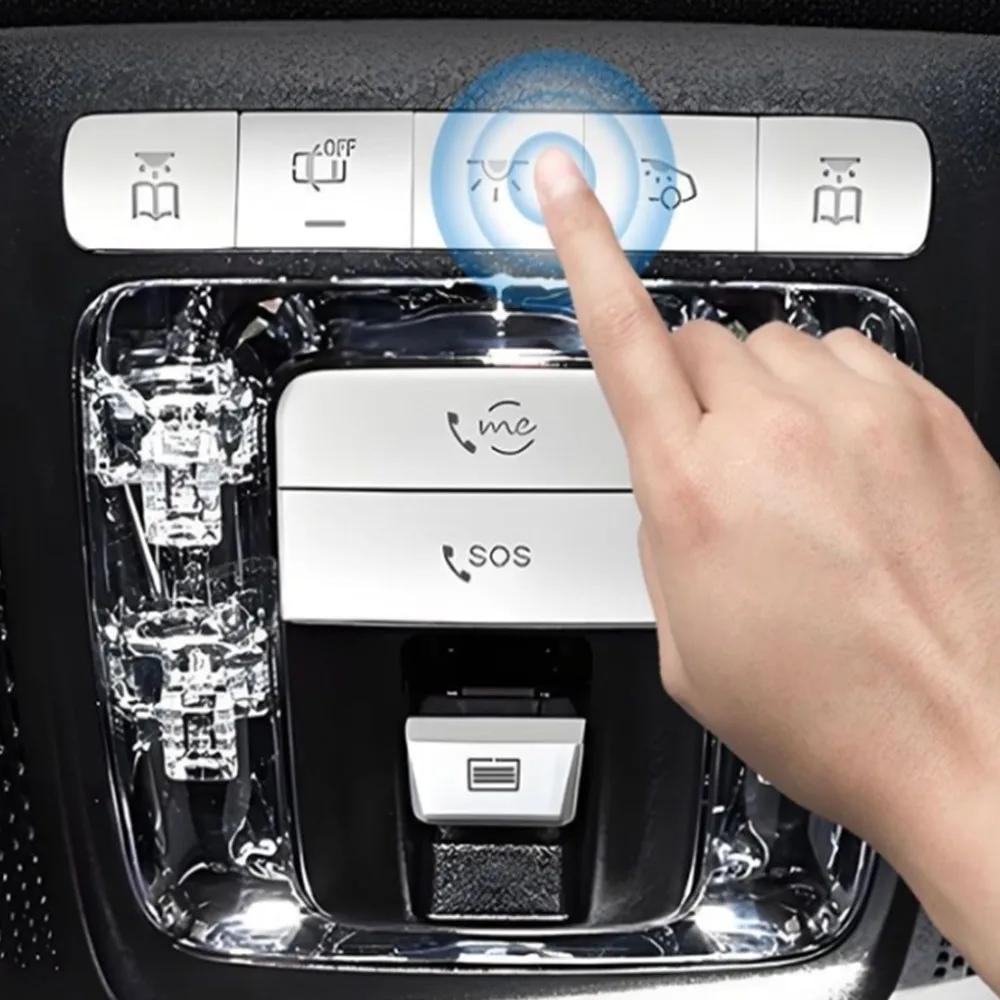 Car Roof Sunroof Reading Light Button Cover Trim Stickers For Mercedes Benz A Class CLA GLA GLB GLE GLS W177 C118 X247 W167 X167