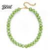 Charmanter Hals Schmuck Klobiger Bunter Perlen Choker Harz Perlen Halskette