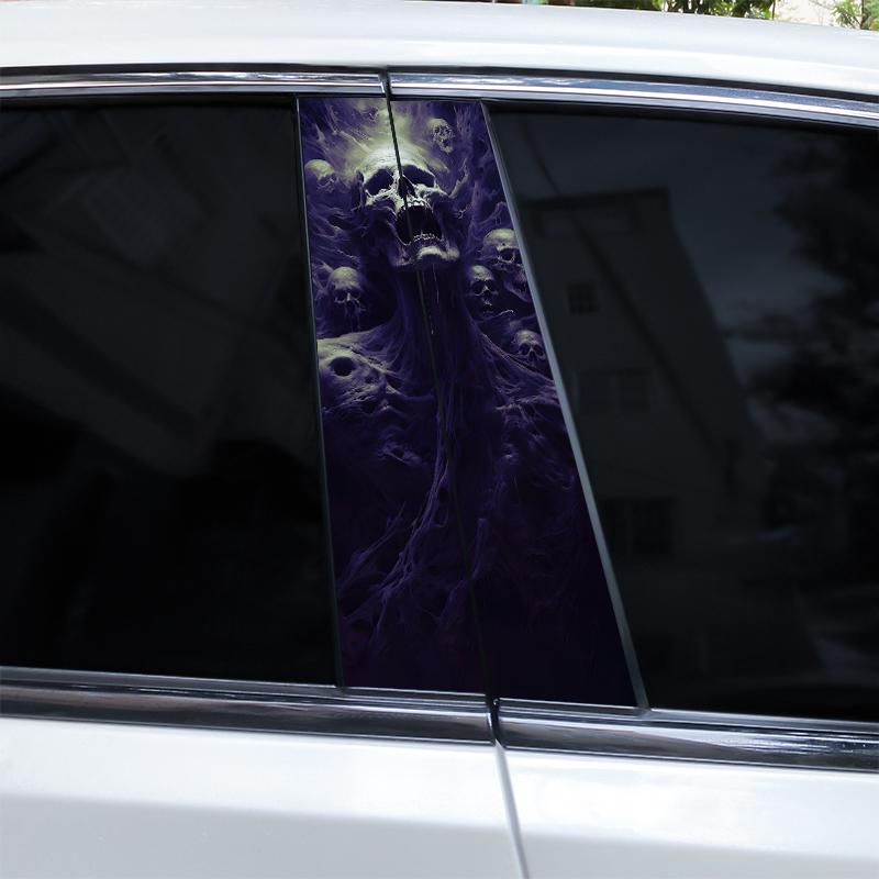 2 Stück Sensenmann Aufkleber Auto B-Säulen Aufkleber DIY Vinyl Wasserdicht Auto Türsäulen Aufkleber Geeignet für die meisten Auto-Mittelpfosten