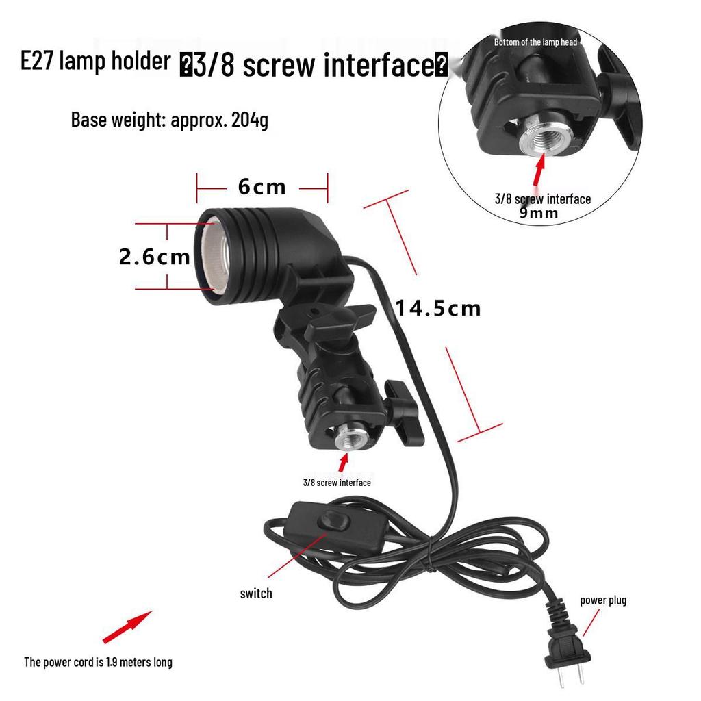 Space-saving E27 Universal Desk Lamp: Student Eye Protection Reading Light for Home or Bedside.