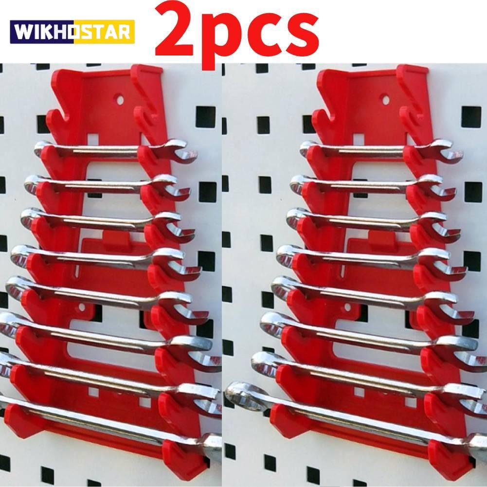 2PCS Tool Organizer Wrench Spanner Sorter Holder Wall Mounted Tray Rack Storage Organizer Household Socket Tool Plastic Storage